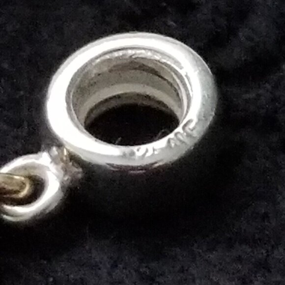 PANDORA *RETIRED* Sterling Silver & 14k Gold Danish/Graduation Cap 790118 - Picture 5 of 12